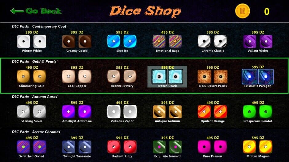 Скриншот 1 из Dice-Zee!: Dice Pak - "Gold & Pearls"