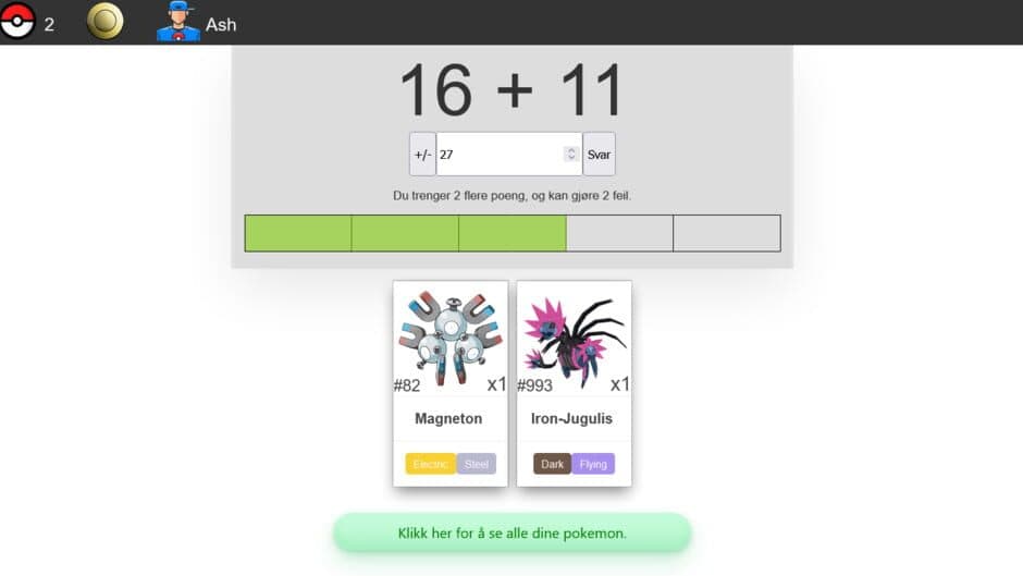 Скриншот 1 из Pokémath!