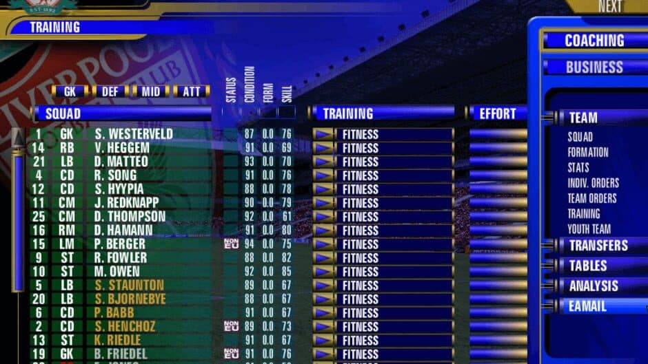 Скриншот 1 из The F.A. Premier League Football Manager 2000