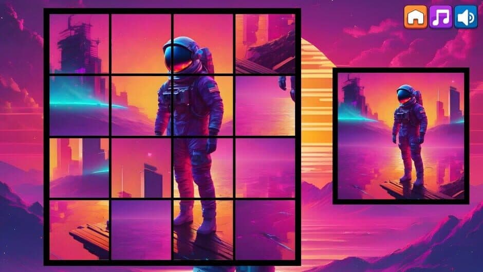 Скриншот 1 из OG Puzzlers: Synthwave Astronauts