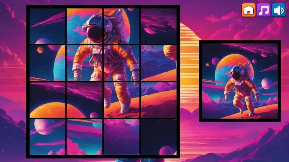 Скриншот 4 из OG Puzzlers: Synthwave Astronauts
