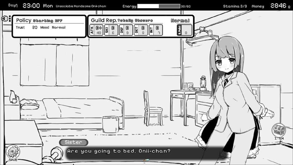 Скриншот 5 из Living With Sister: Monochrome Fantasy