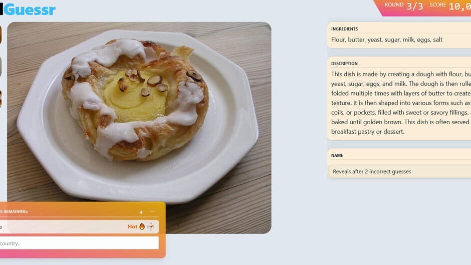 Скриншот 1 из Foodguessr