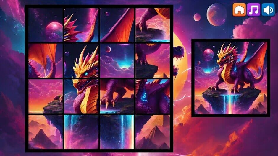 Скриншот 1 из OG Puzzlers: Synthwave Dragons