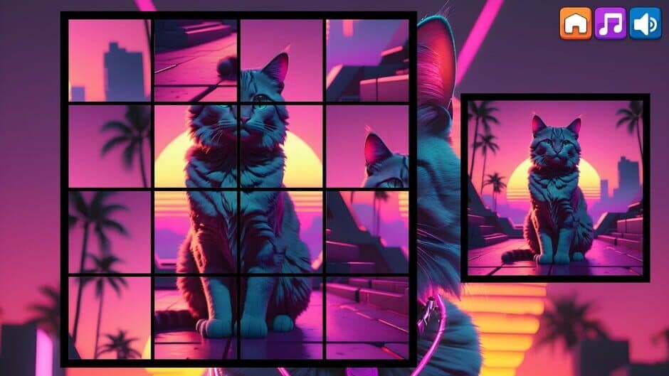 Скриншот 3 из OG Puzzlers: Synthwave Cats