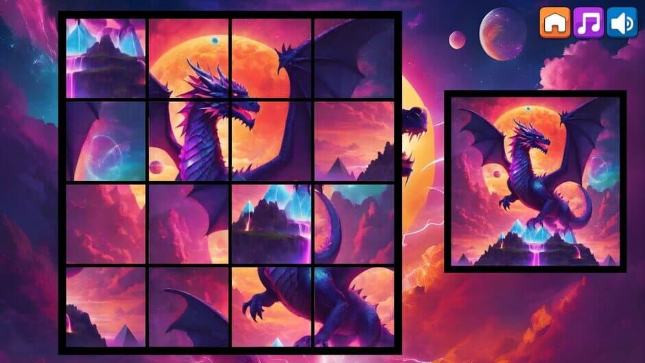 Скриншот 2 из OG Puzzlers: Synthwave Dragons