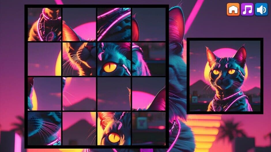 Скриншот 5 из OG Puzzlers: Synthwave Cats
