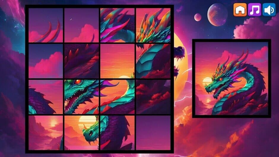 Скриншот 4 из OG Puzzlers: Synthwave Dragons