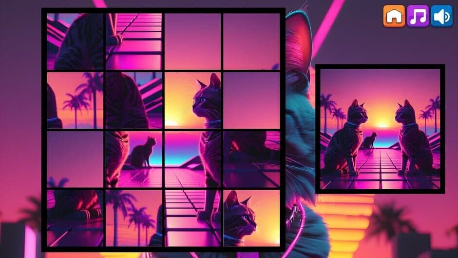 Скриншот 6 из OG Puzzlers: Synthwave Cats