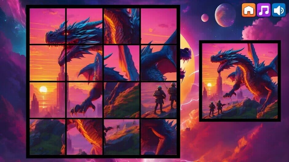 Скриншот 6 из OG Puzzlers: Synthwave Dragons