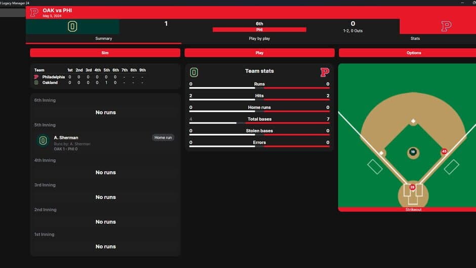 Скриншот 8 из Baseball Legacy Manager 24