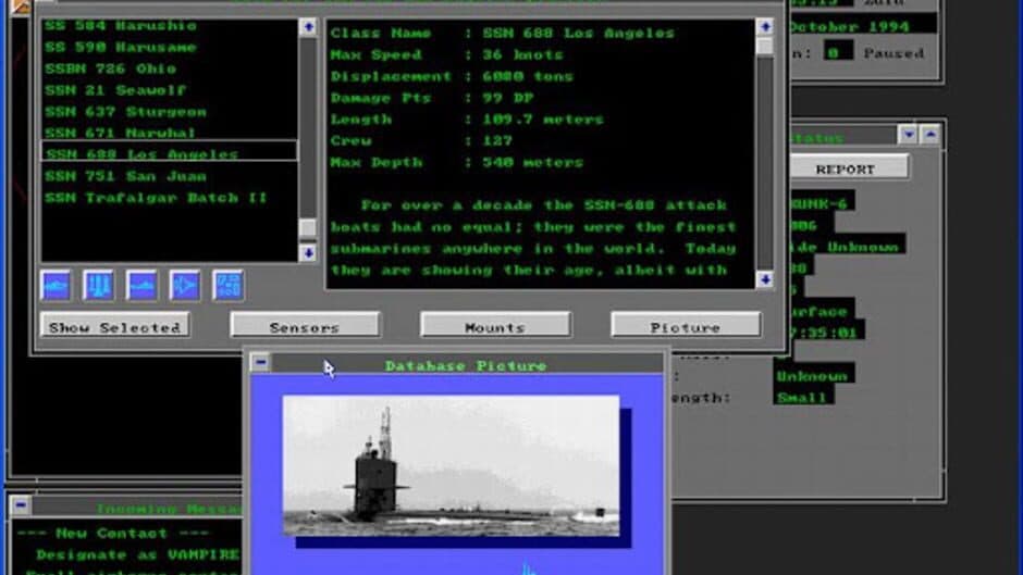 Скриншот 1 из Larry Bond's Harpoon 3: Advanced Naval Warfare