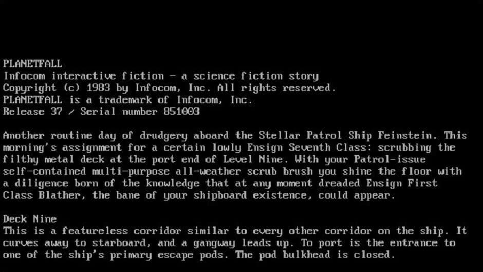 Скриншот 1 из Infocom Classic Text Adventure Masterpieces