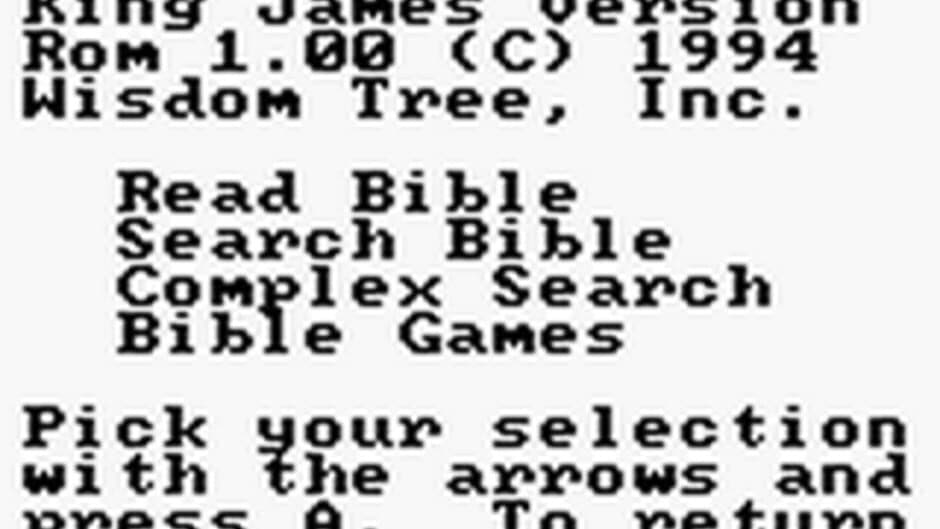 Скриншот 1 из King James Bible for Use on Game Boy