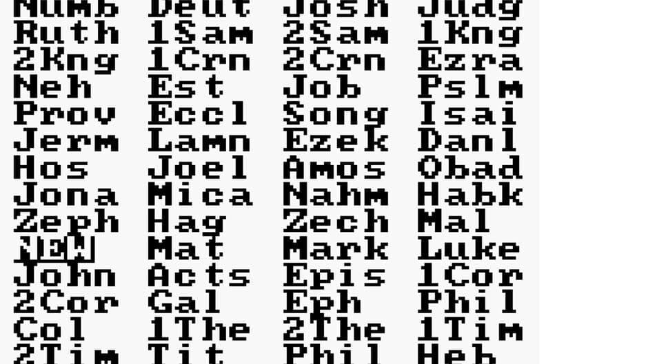 Скриншот 2 из King James Bible for Use on Game Boy
