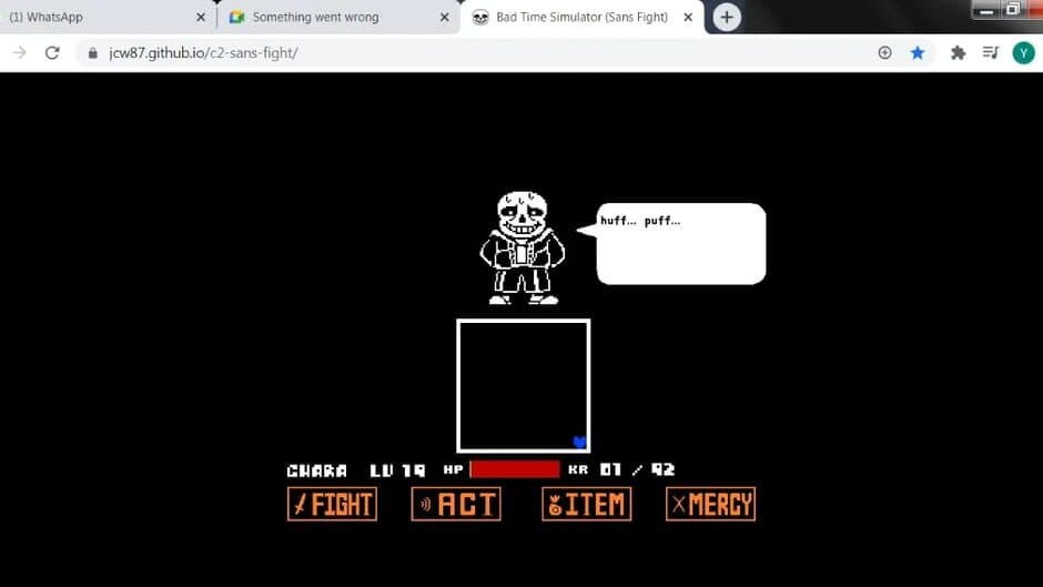 Скриншот 2 из Bad Time Simulator (Sans Fight)