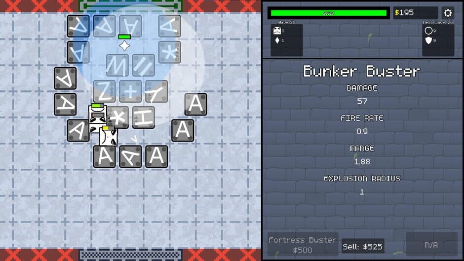 Скриншот 1 из ASCII Tower Defense