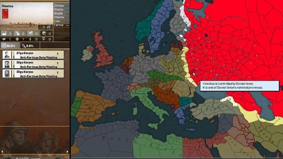 Скриншот 1 из Hearts of Iron II: Doomsday