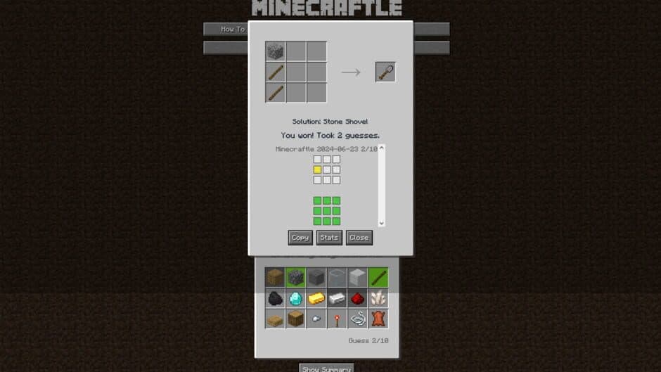 Скриншот 1 из Minecraftle
