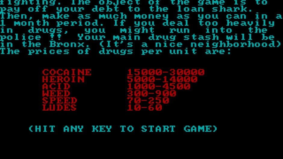 Скриншот 2 из Drug Wars: A Game Based on the New York Drug Market