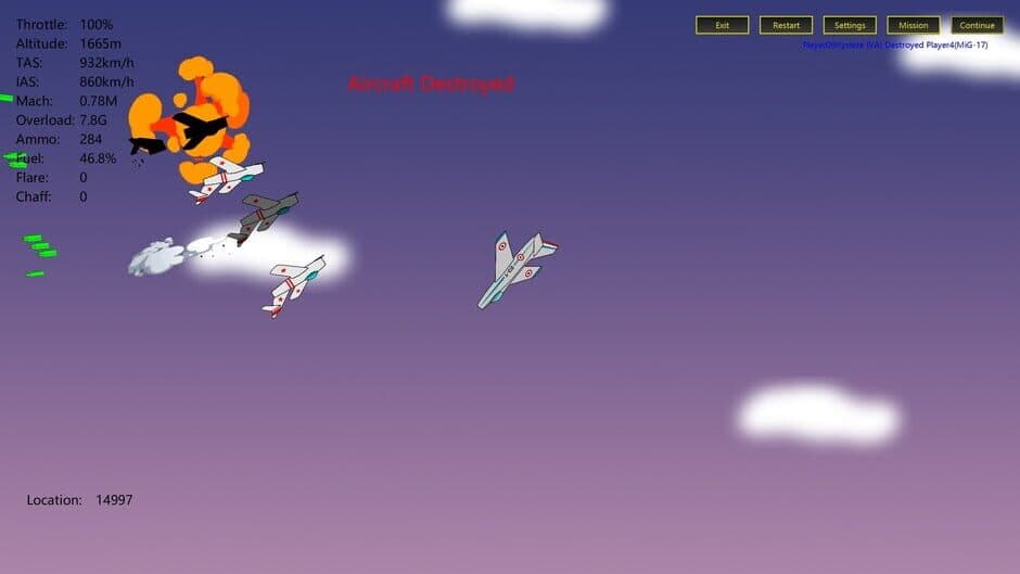 Скриншот 4 из 2D Dogfight: Sunset and Sunrise