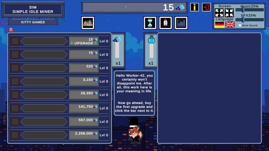 Скриншот 2 из SIM: Simple Idle Miner