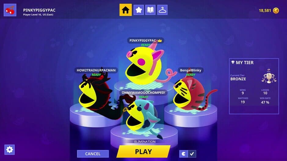 Скриншот 7 из Pac-Man Mega Tunnel Battle: Chomp Champs - Lunar Animals Pac