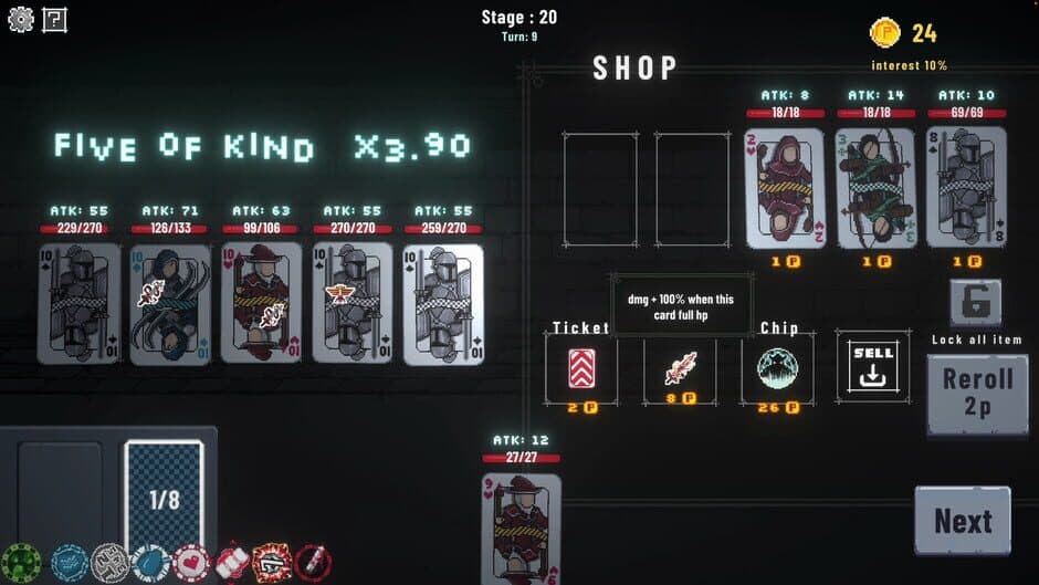 Скриншот 4 из Poker Dungeon: Joker's Madness
