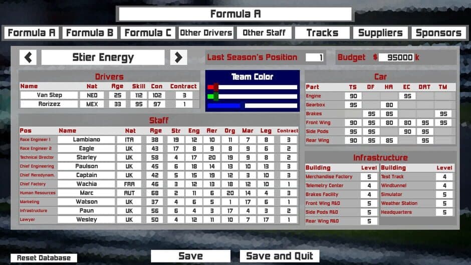 Скриншот 1 из Formula Racing Manager