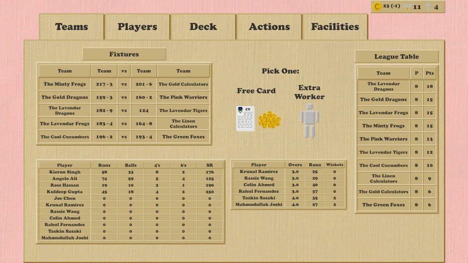 Скриншот 1 из Cool Cucumber Cricket Manager