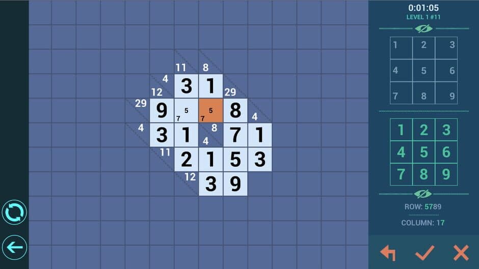 Скриншот 1 из Kakuro++