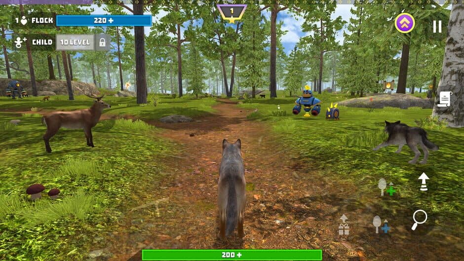 Скриншот 2 из Wolf Hero: Animals vs. Robots