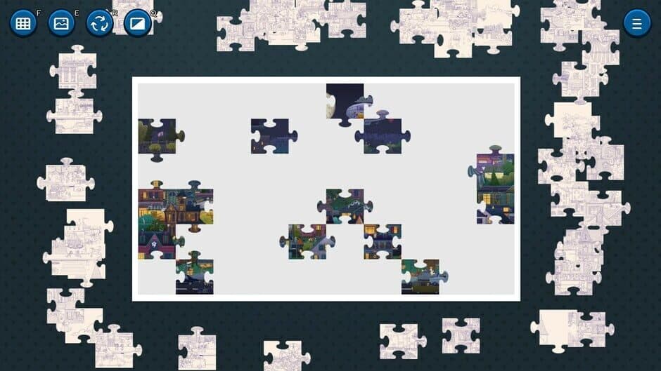 Скриншот 1 из Hidden Cats in Jigsaw Puzzle: Spooky Town