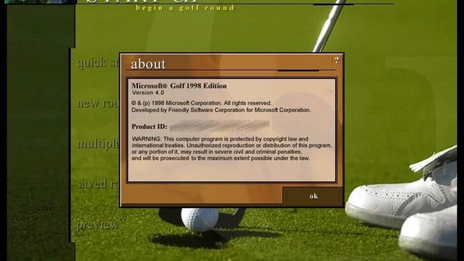 Скриншот 2 из Microsoft Golf 1998 Edition