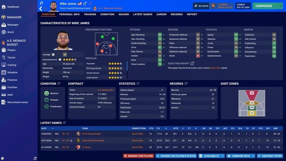 Скриншот 3 из Pro Basketball Manager 2025