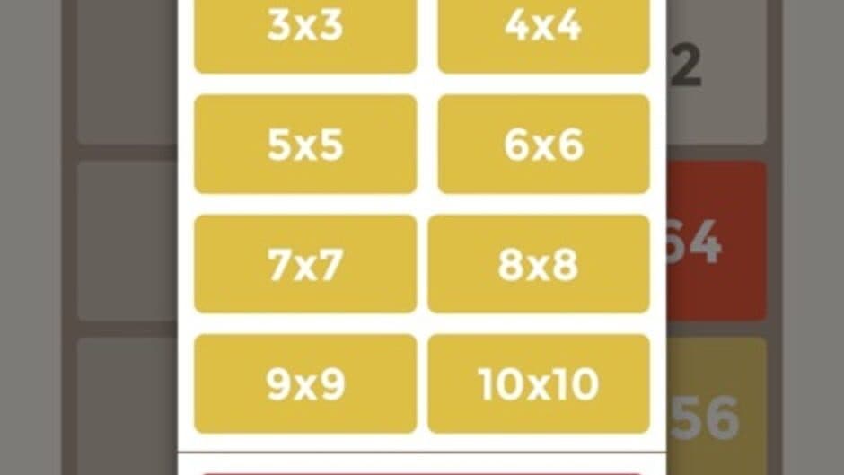 Скриншот 1 из 2048 3x3 4x4 5x5 6x6 7x7 8x8 9x9 10x10