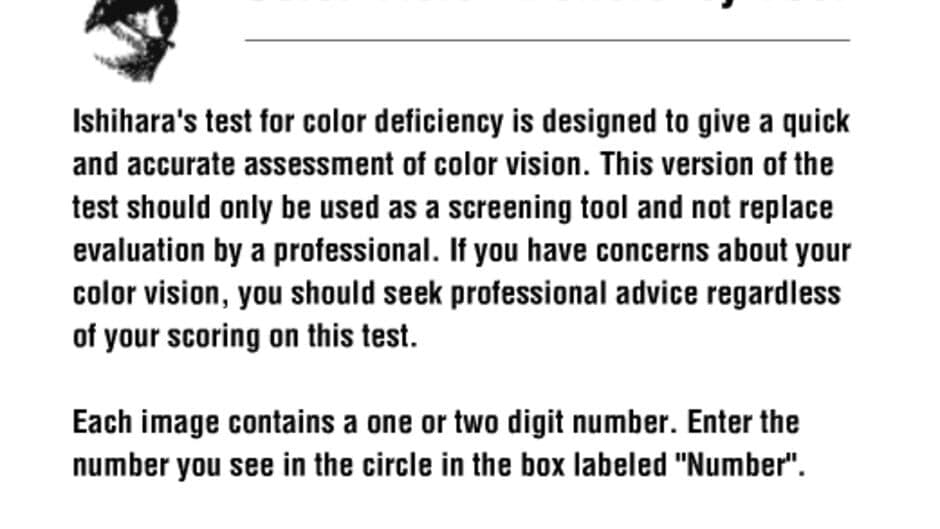 Скриншот 1 из Color Vision Deficiency Test