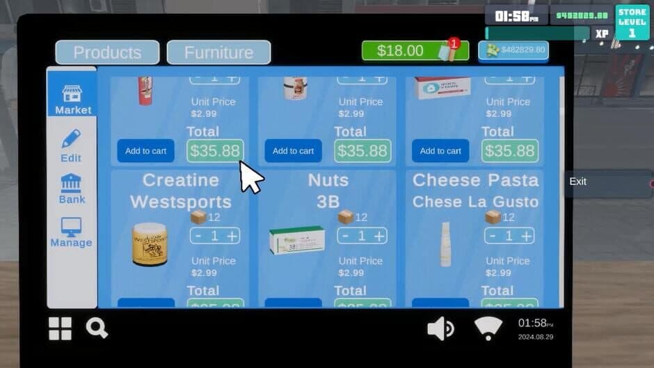 Скриншот 7 из Supermarket Simulator 2024