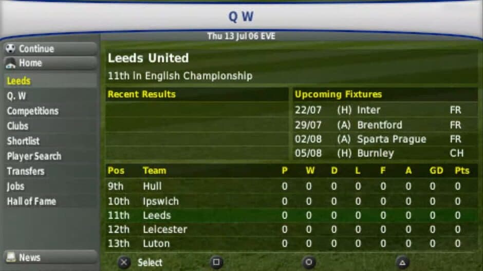Скриншот 1 из Football Manager Handheld 2007