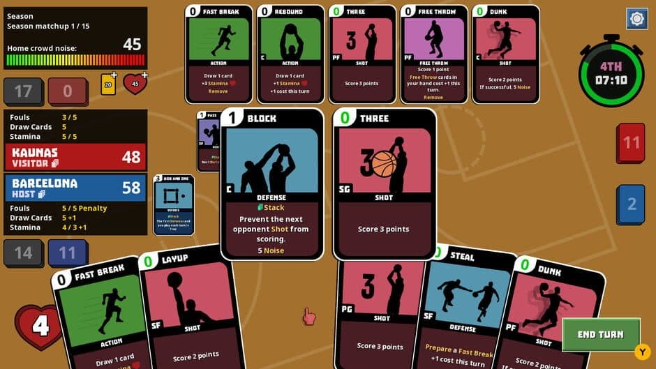 Скриншот 1 из Clutchtime: Basketball Deckbuilder