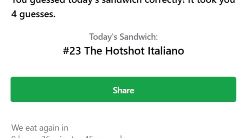 Скриншот 5 из Subway Sandwichdle