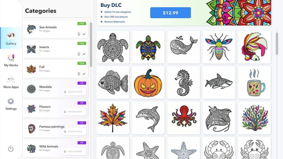 Скриншот 1 из Coloring Book for Adults 2