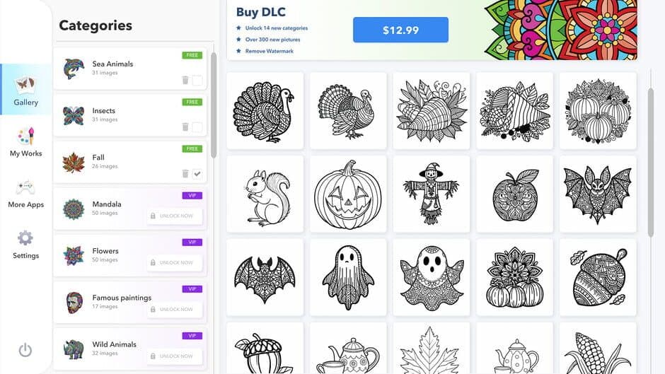 Скриншот 7 из Coloring Book for Adults 2