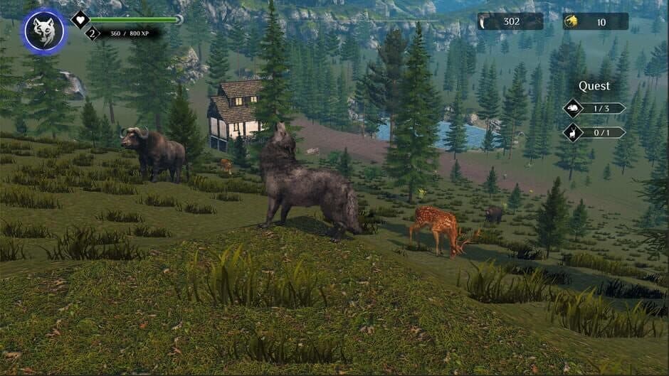 Скриншот 2 из Wolf Sim: Animal Battle Survival RPG