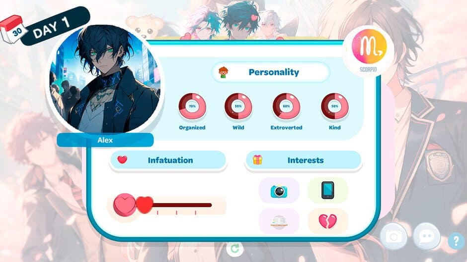 Скриншот 3 из Love Anime Boys Club: Language and Date Zodiac Signs