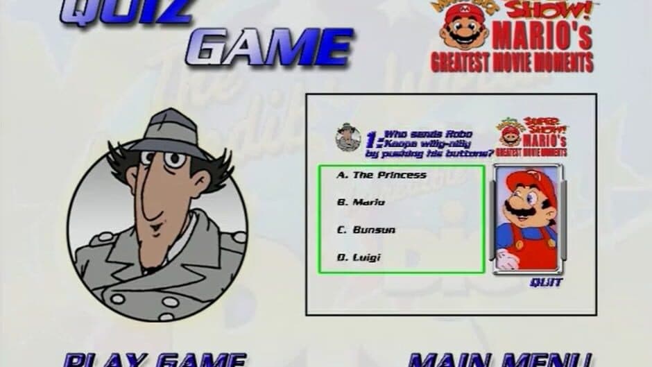 Скриншот 1 из The Super Mario Bros. Super Show: Mario's Greatest Movie Moments - Quiz Game