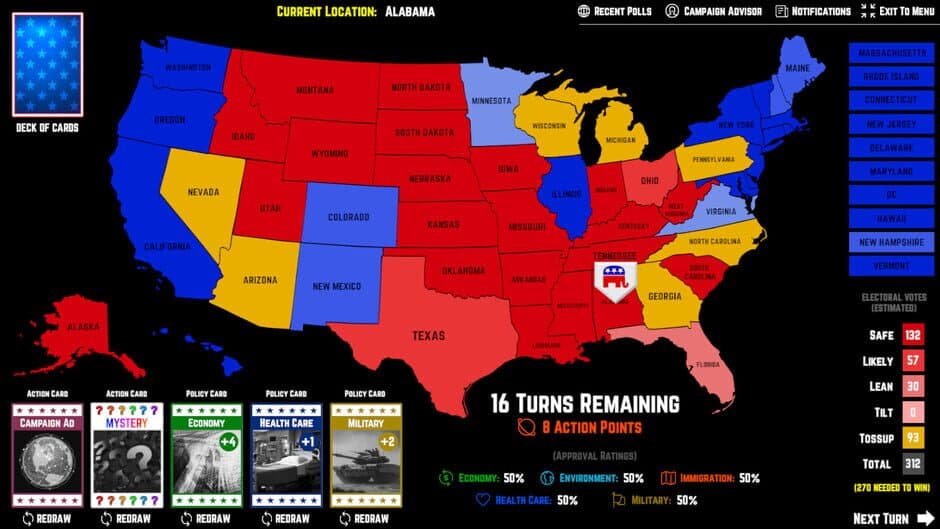 Скриншот 1 из American Election Simulator