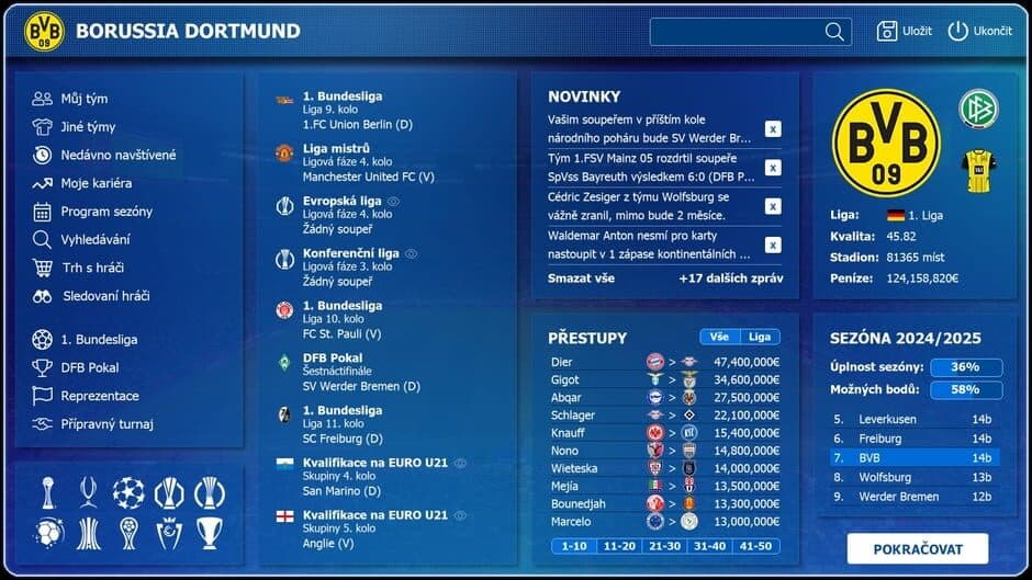 Скриншот 1 из Czech Soccer Manager 2025