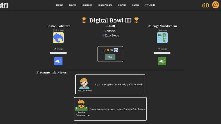 Скриншот 1 из Digital Football League