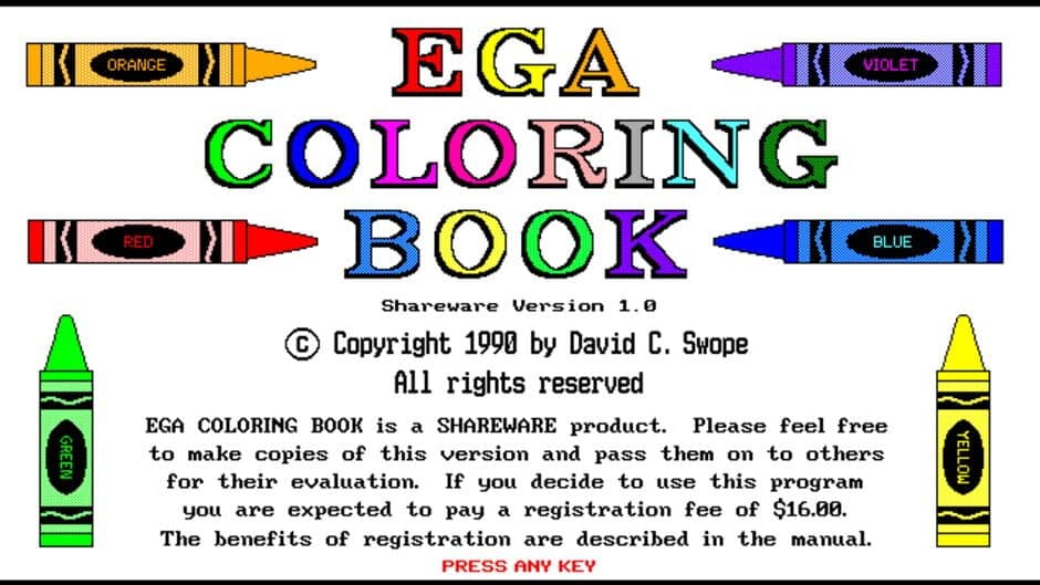 Скриншот 1 из EGA Coloring Book